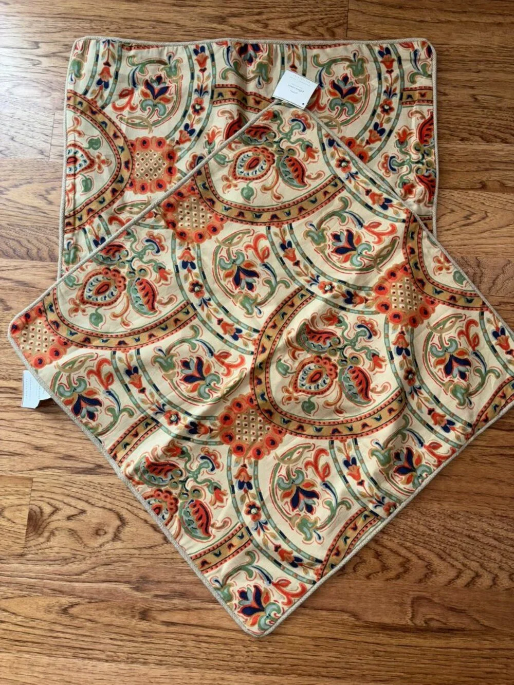 NWT 2 Pottery Barn HARLAND Accent Throw Pillow Covers Paisley Floral Medallion